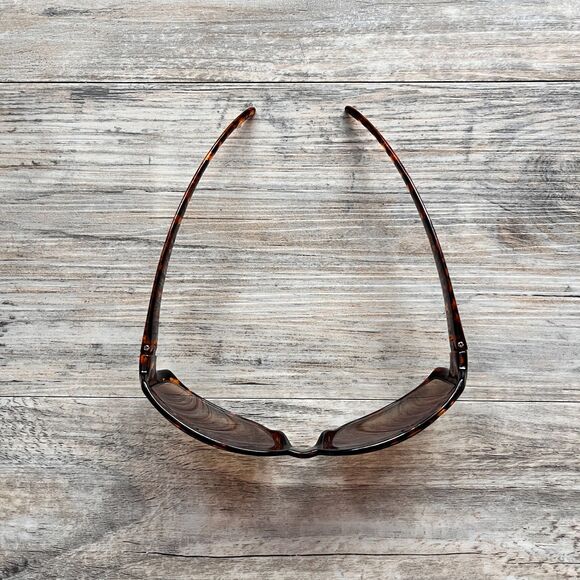Y2K Tortoiseshell Sunglasses Brown Havana Large Rectangle Shades Vintage 2000s